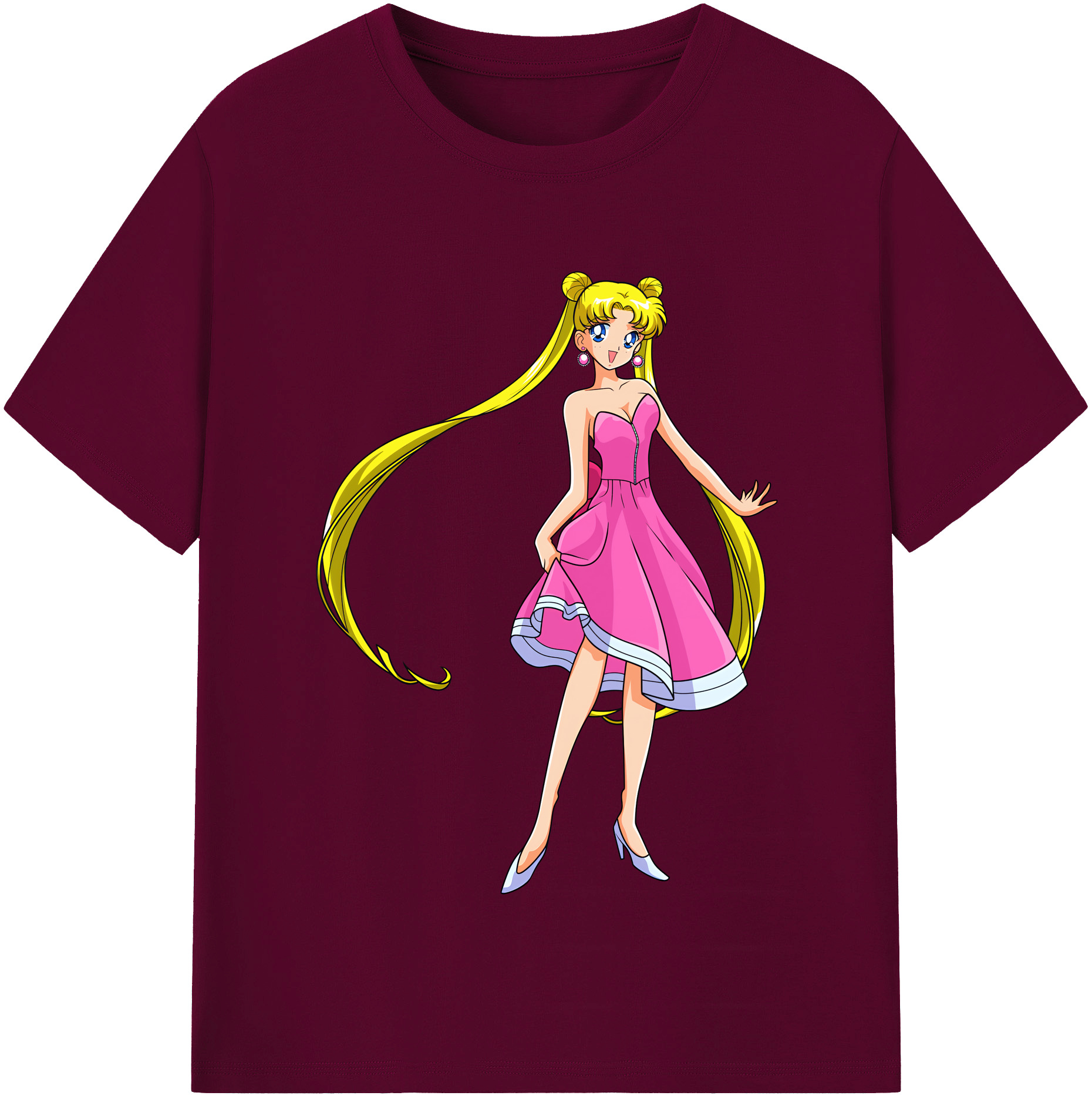 （画像用） 美少女戦士セーラームーン 愛野 美奈子 あいの みなこ Sailor Moon Aino Minako レディースカジュアルプリントTシャツ（綿100％）